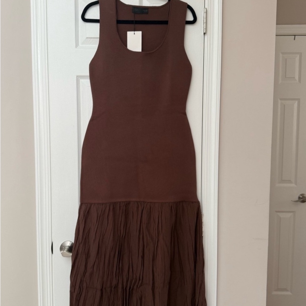 ZARA *NEW* brown dress